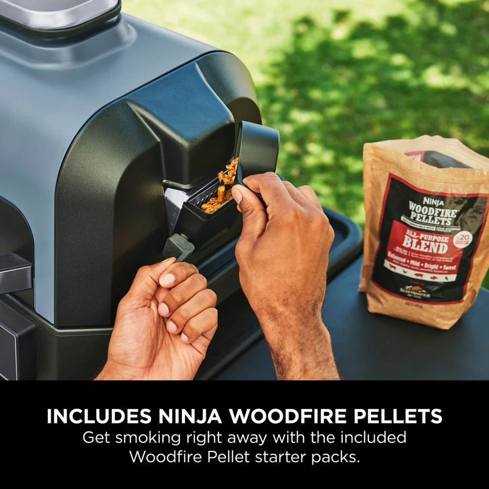 2026 Ninja Woodfire Pro Connect XL Barbecue et Fumoir Électrique avec Support et Housse