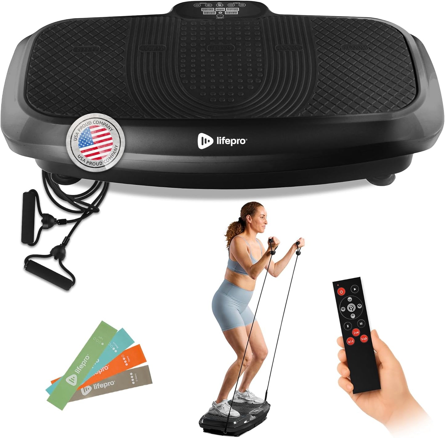 2026 Lifepro Plateforme Vibrante d’Exercice avec Points d’Acupuncture Magnétiques - Plateforme Vibrante pour Tout le Corps pour Débutants et Récupération - Massage Drainage Lymphatique pour Tonification Musculaire et Fitness Général