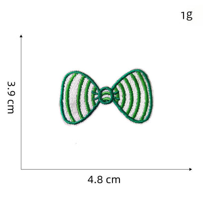 colorful bow tie embroidered patches multicolor design iron on