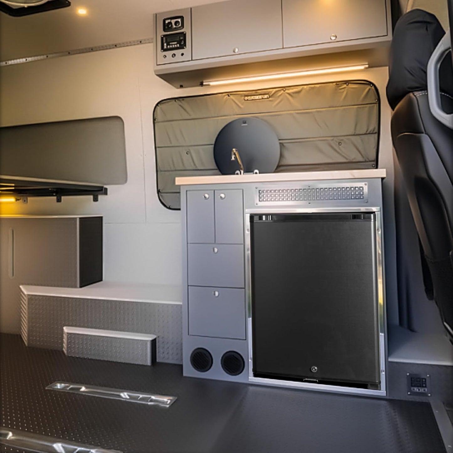 Frigo 12V,Réfrigérateur Camping 12V 220V 40L,Frigo Caravane,Mini Frigo de Chambre,Frigo 12V Camping Car,Réfrigérateur pour Voiture,Van,Fourgon,Bureau,Gîte - Noir -