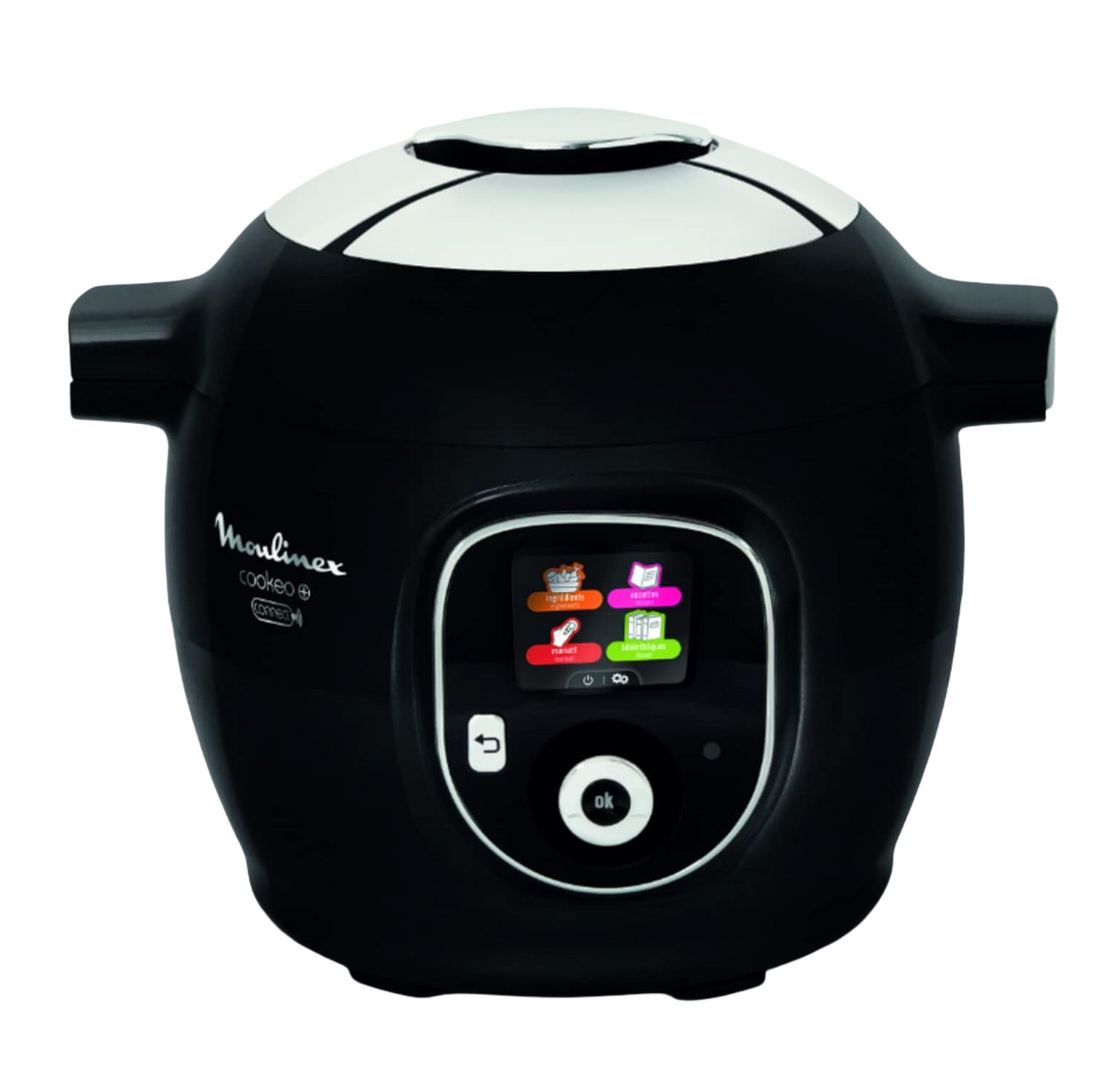 Connect Multicuiseur Intelligent Haute Pression Balance et Moule Inclus 6L 200 Recettes 6 Modes de Cuisson Guide Pas à Pas Application Mon Cookeo CE859800, 6 liters, Noir