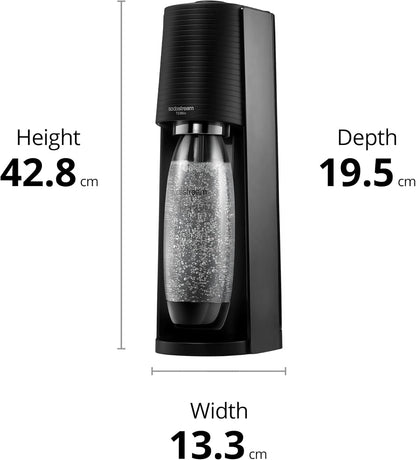 2026 SodaStream Terra Machine à Eau Pétillante Bundle (Noir), avec CO2, Bouteilles Compatibles Lave-Vaisselle et Arômes Bubly Drops