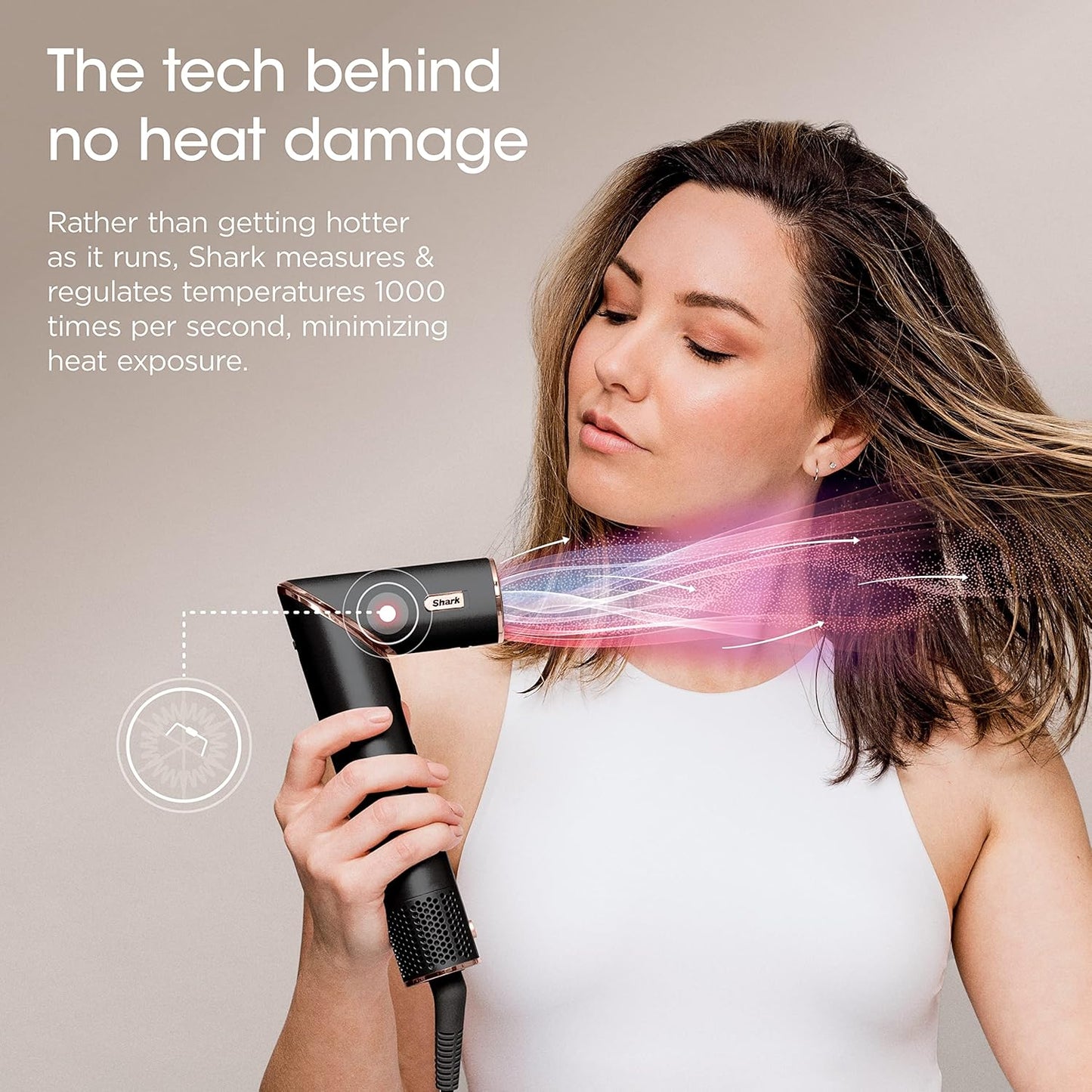 2026 Système de coiffage et de séchage Shark HD430 FlexStyle, sèche-cheveux brosse puissant et multi-styler avec boucleurs Auto-Wrap, brosse plate, brosse ovale et embout concentrateur, coloris Stone