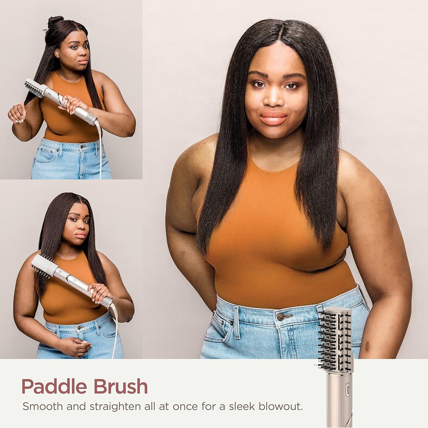 2026 Système de coiffage et de séchage Shark HD430 FlexStyle, sèche-cheveux brosse puissant et multi-styler avec boucleurs Auto-Wrap, brosse plate, brosse ovale et embout concentrateur, coloris Stone