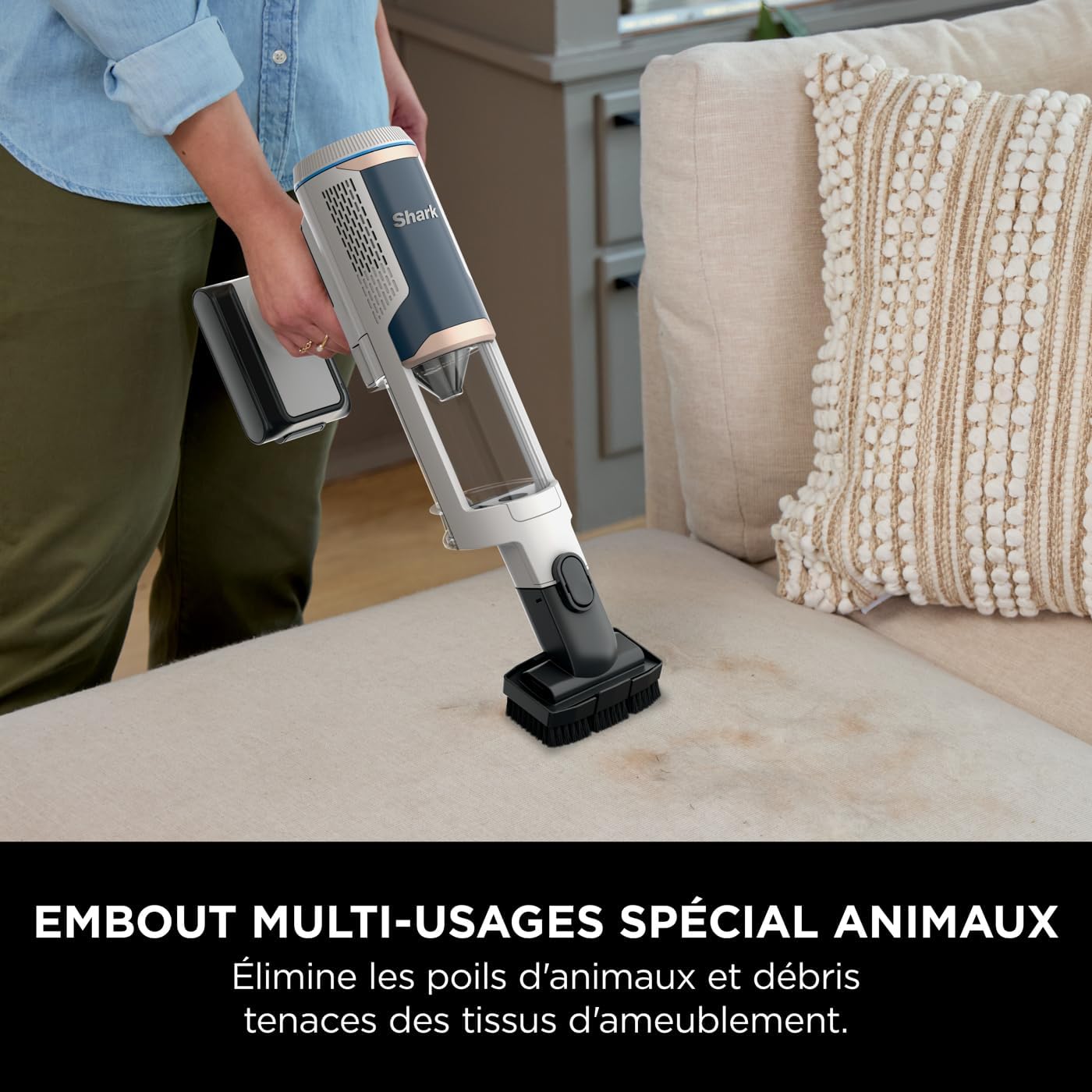 Shark Detect Clean & Empty IW3612AMZEU, Aspirateur sans Fil, Blanc, 240 W, 2 liters