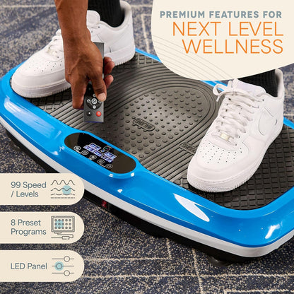 2026 Lifepro Plateforme Vibrante d’Exercice avec Points d’Acupuncture Magnétiques - Plateforme Vibrante pour Tout le Corps pour Débutants et Récupération - Massage Drainage Lymphatique pour Tonification Musculaire et Fitness Général