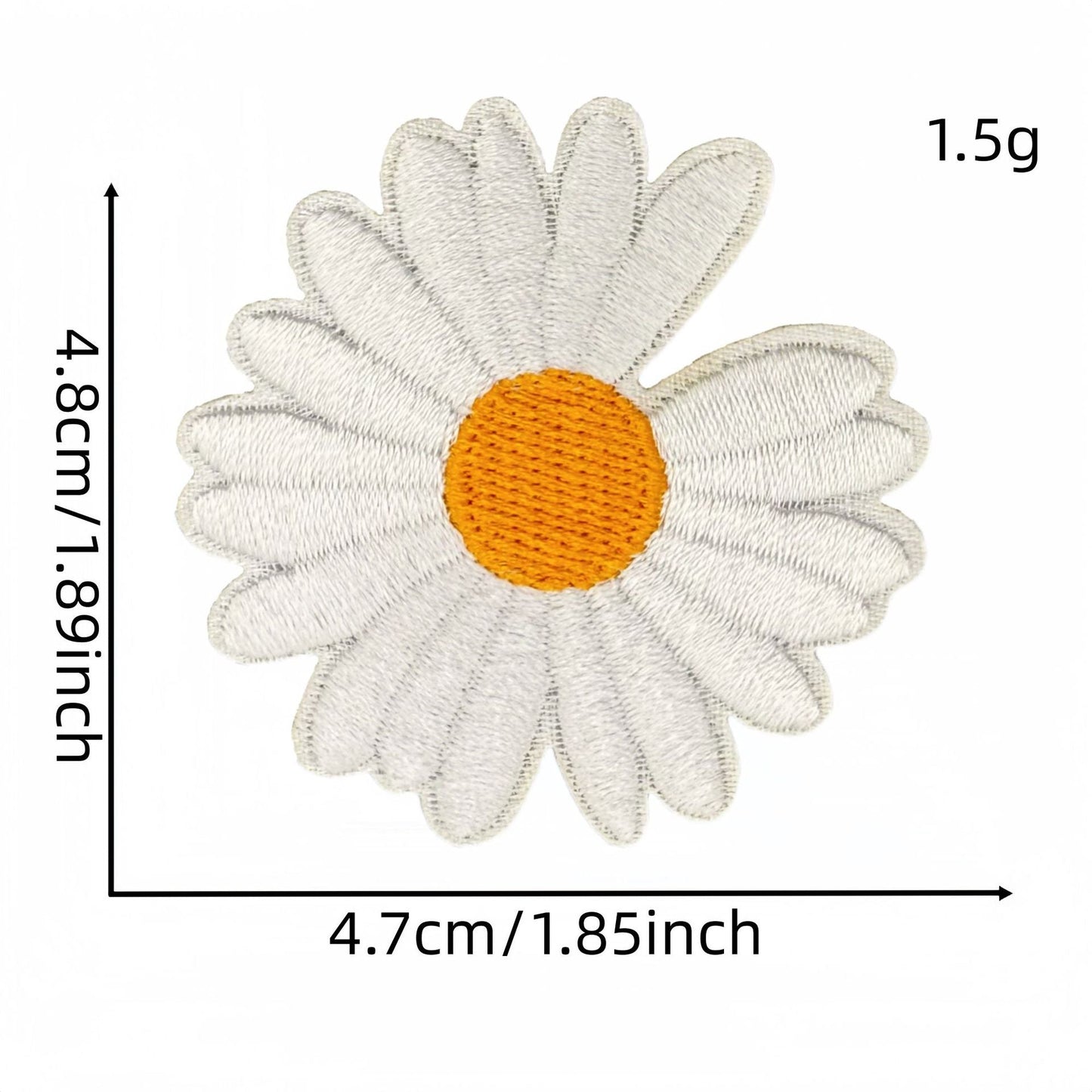 colorful daisy embroidered patches peel and stick self adhesive