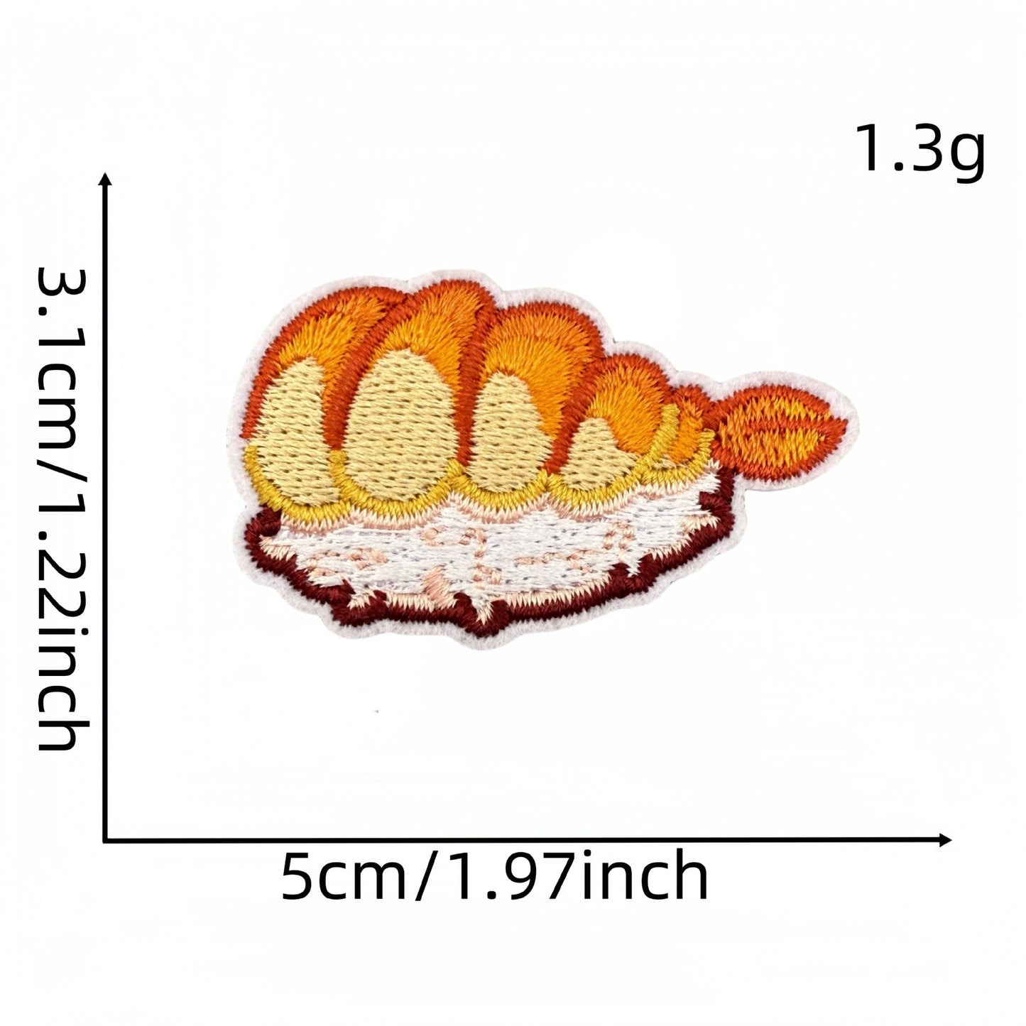 sushi embroidered patches Japanese food design iron on