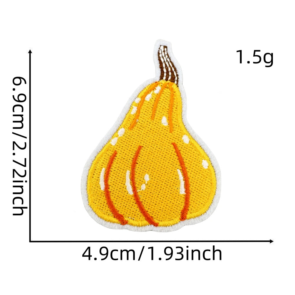 autumn harvest embroidered patches fall seasonal design iron on