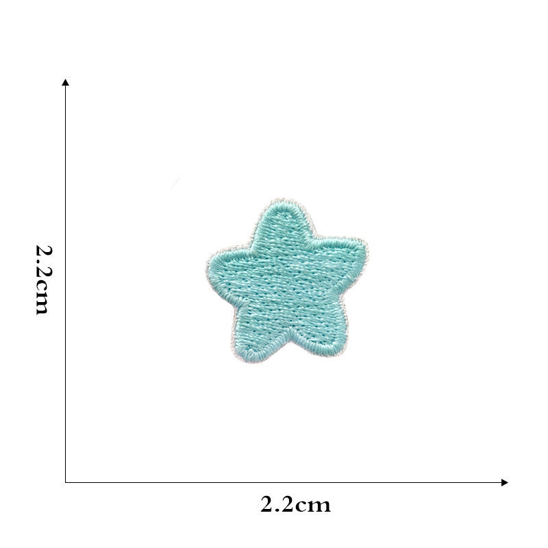star rainbow embroidered patches peel and stick self adhesive