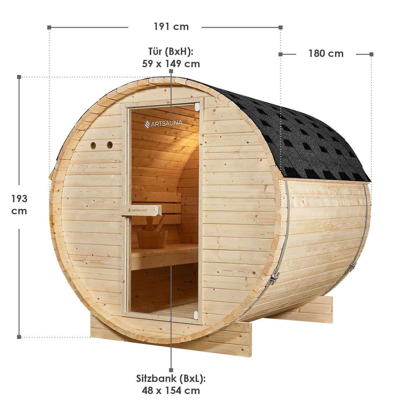 Sauna tonneau 2026 au Spitzberg avec four à sauna