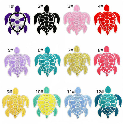 colorful sea turtle embroidered patches animal design iron on