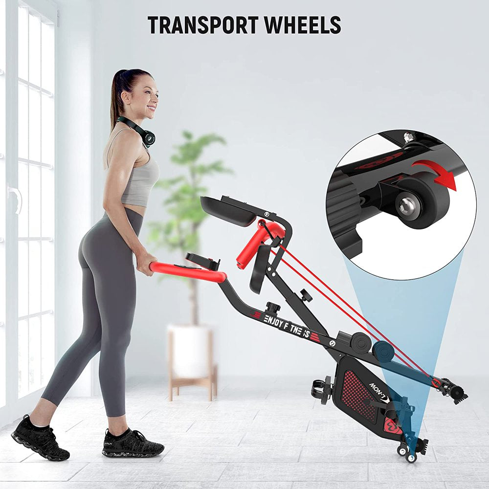 Vélo d'entraînement pliable Pooboo 3 en 1 pour la maison, supportant jusqu'à 136 kg (300 lb).