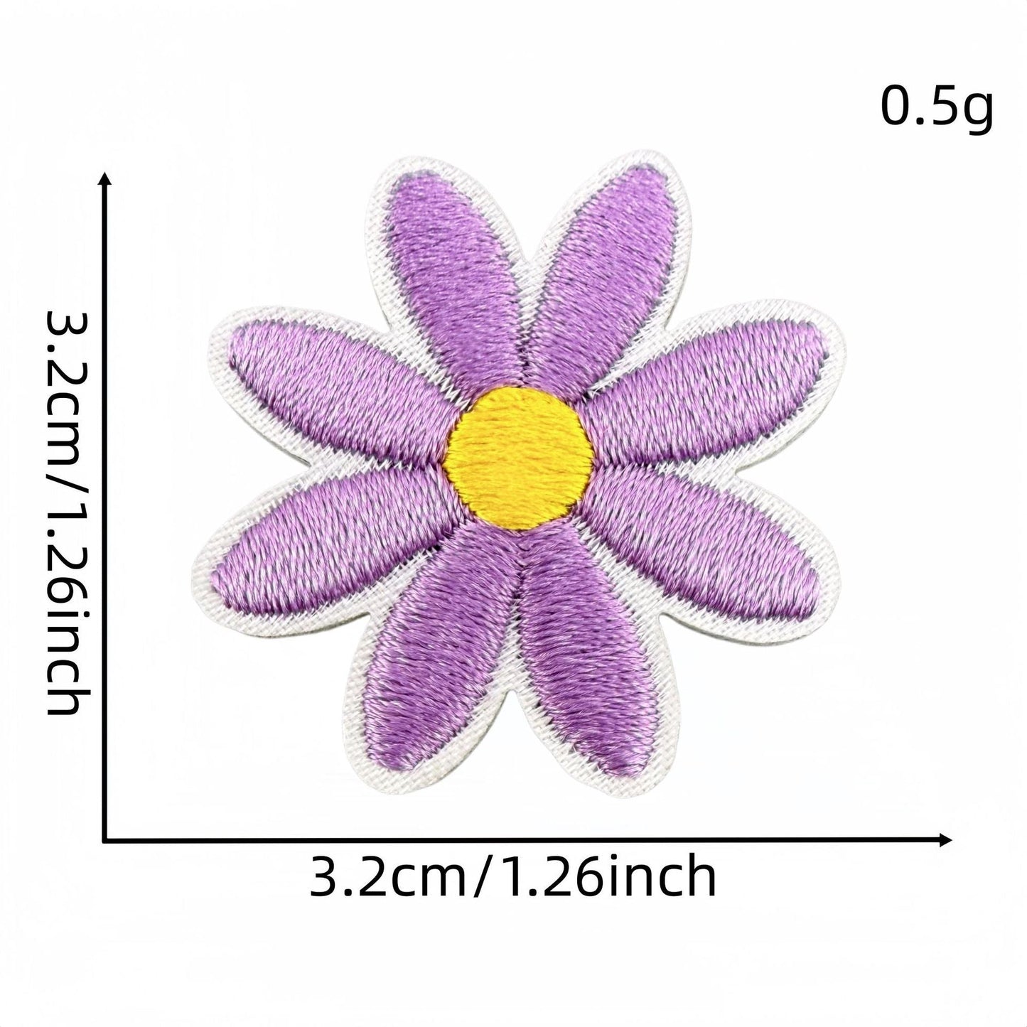 daisy flower embroidered patches multicolor floral set iron on