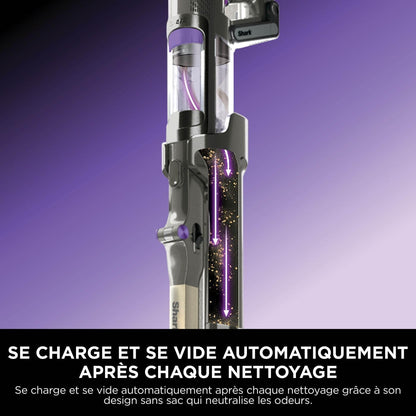 Shark Detect Clean & Empty IW3612AMZEU, Aspirateur sans Fil, Blanc, 240 W, 2 liters