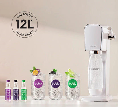 2026 SodaStream Terra Machine à Eau Pétillante Bundle (Noir), avec CO2, Bouteilles Compatibles Lave-Vaisselle et Arômes Bubly Drops