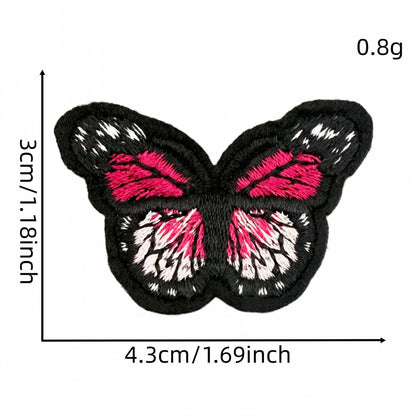colorful butterfly embroidered patches multicolor design iron on
