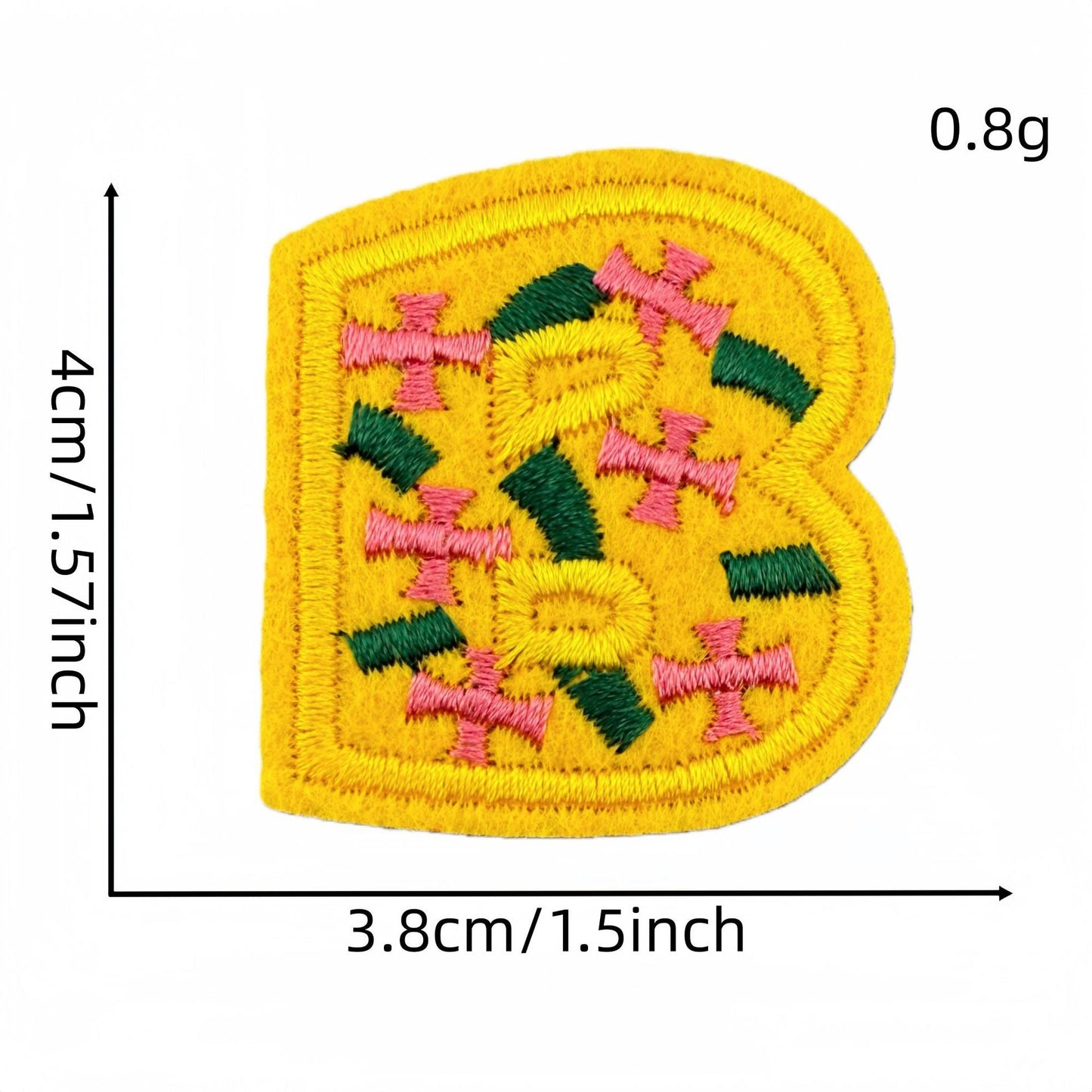 colorful alphabet embroidered patches A to Z letter design iron on