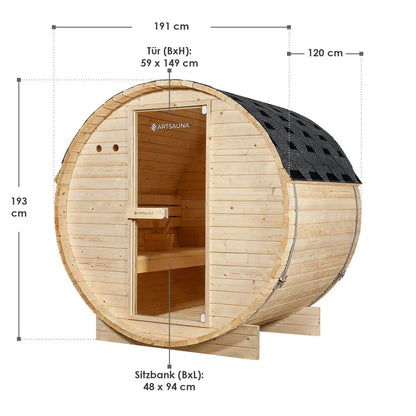Sauna tonneau 2026 au Spitzberg avec four à sauna