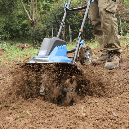 Motoculteur électrique BILT HARD 16 pouces, 13,5 A, 6 dents en acier, avec roues réglables