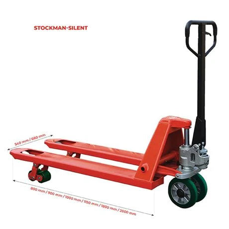 Transpalette manuel silencieux 2500 kg roues directrices (standard)