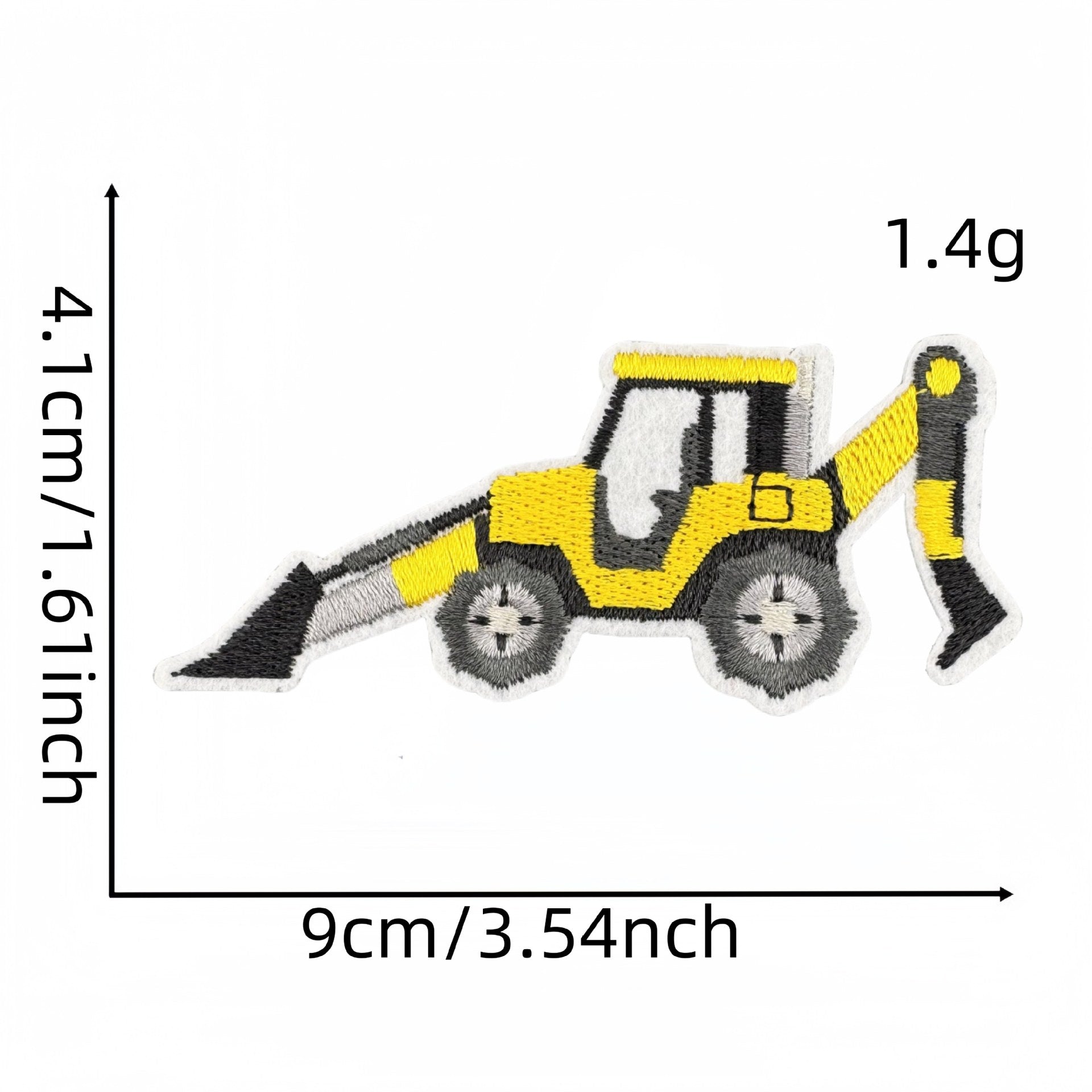 construction vehicle embroidered patches excavator truck iron on