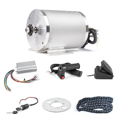 Kit moteur brushless 2026 72V 3000W avec contrôleur 24 MOSFET 50A et accélérateur pour scooter électrique, moteur de vélo électrique, kit de conversion de pièces DIY pour moto (6 pièces en 1 et moteur avec pied)