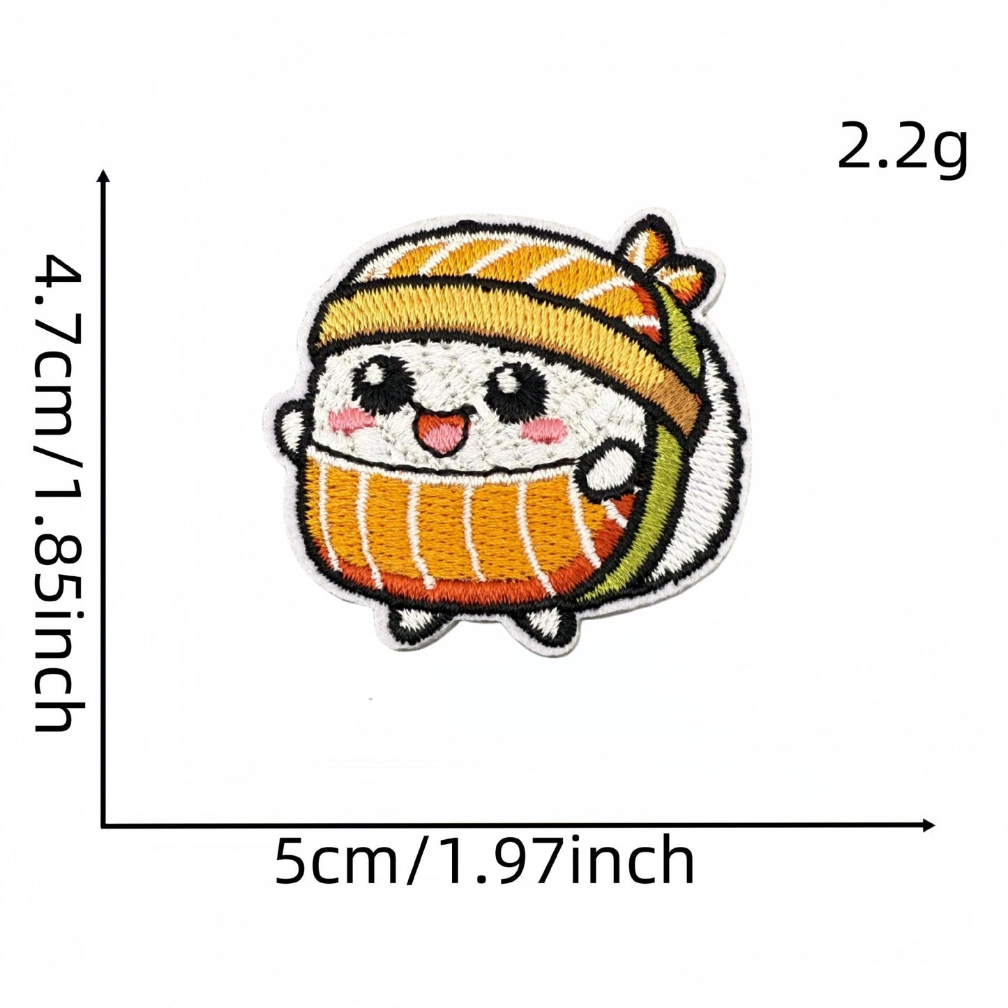 sushi embroidered patches Japanese food design iron on