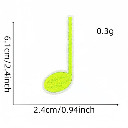 colorful music note embroidered patches iron on
