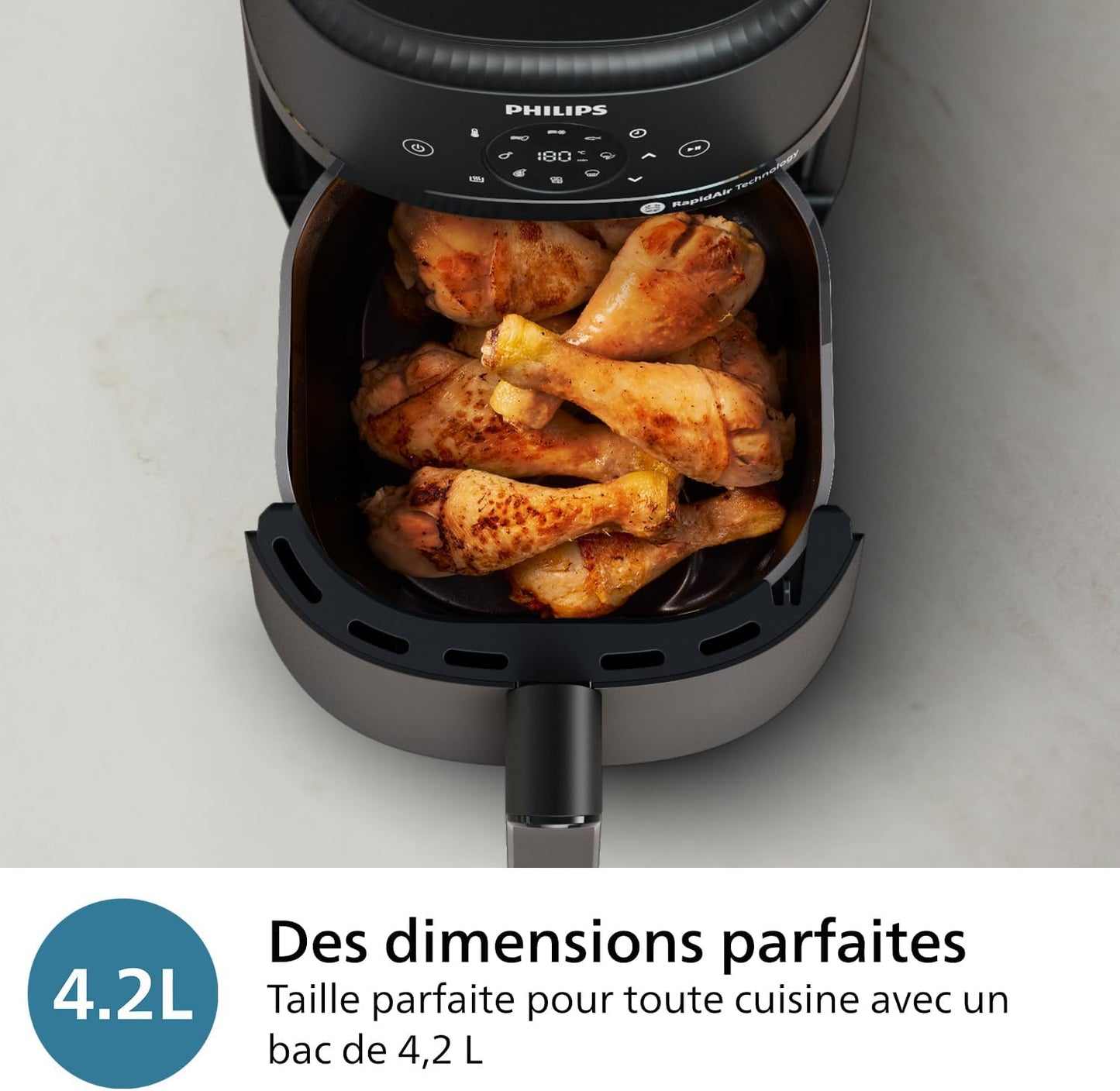 2026 Friteuse à air Philips série 3000 7,2 L, fenêtre de cuisson, friteuse 16 en 1