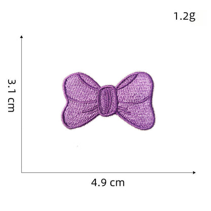 colorful bow tie embroidered patches multicolor design iron on