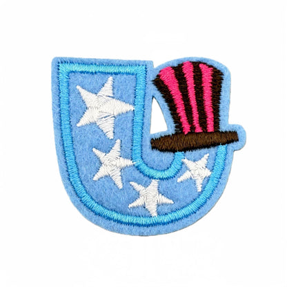 colorful alphabet embroidered patches A to Z letter design iron on