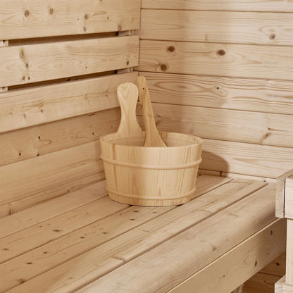 Sauna tonneau 2026 au Spitzberg avec four à sauna