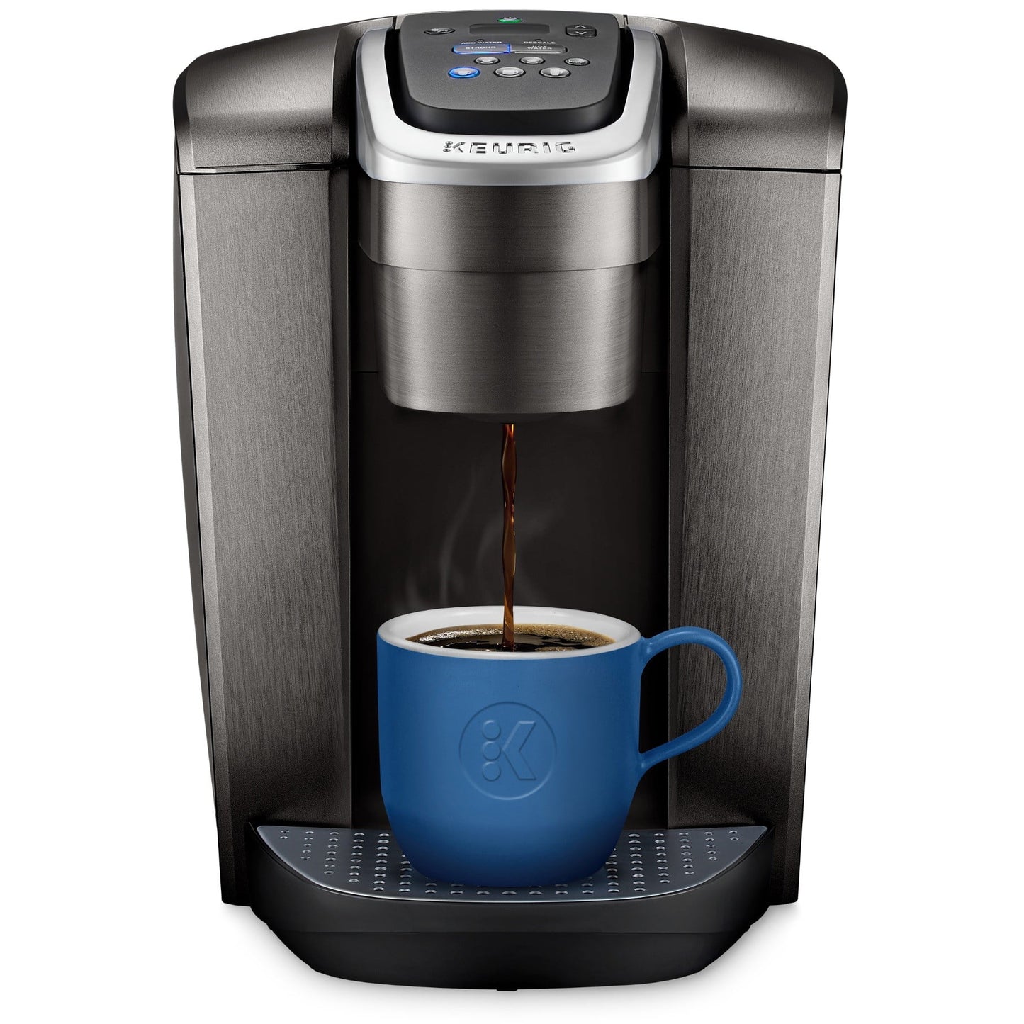 2026 Keurig K-Elite – Machine à Café à Dosettes K-Cup à Portion Unique, Finition Brossée Slate, Programmable pour Café Chaud et Glacé