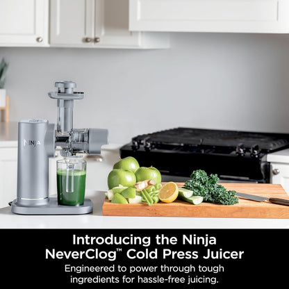 2026 Ninja NeverClog Extracteur à Froid, Puissant, Contrôle Total de la Pulpe, Sur Plan de Travail, Électrique, 2 Fonctions de Pulpe, Compatible Lave-Vaisselle, 2ème Génération, JC151