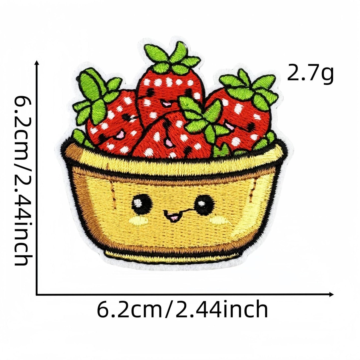 strawberry embroidered patches fruit design set iron on