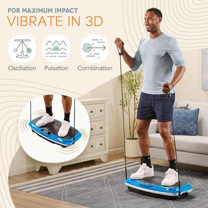 2026 Lifepro Plateforme Vibrante d’Exercice avec Points d’Acupuncture Magnétiques - Plateforme Vibrante pour Tout le Corps pour Débutants et Récupération - Massage Drainage Lymphatique pour Tonification Musculaire et Fitness Général