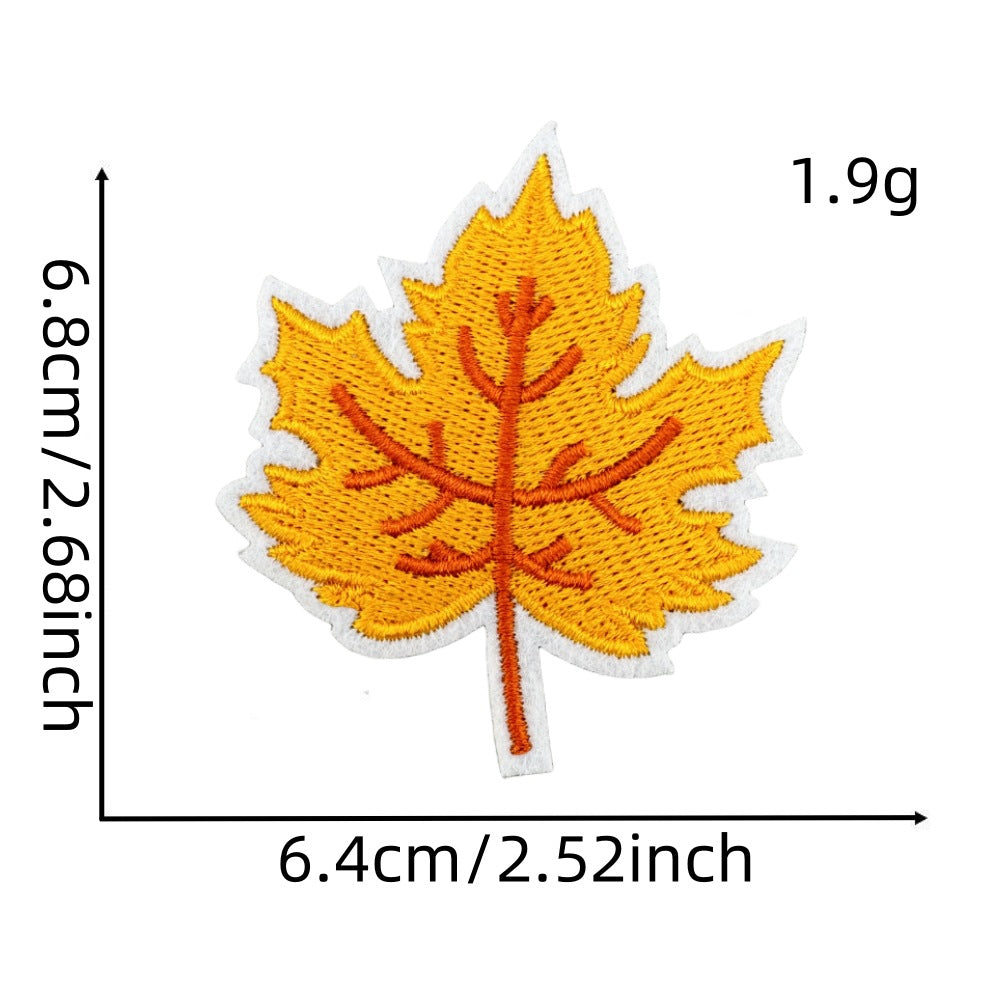 autumn harvest embroidered patches fall seasonal design iron on