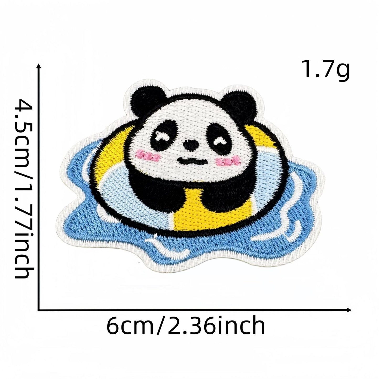 cute panda embroidered patches animal design iron on