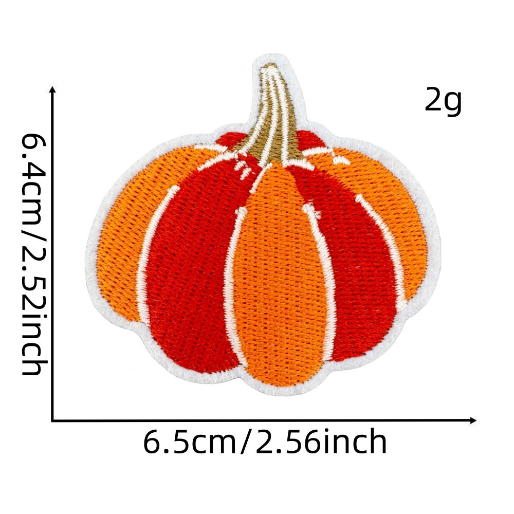 autumn harvest embroidered patches fall seasonal design iron on