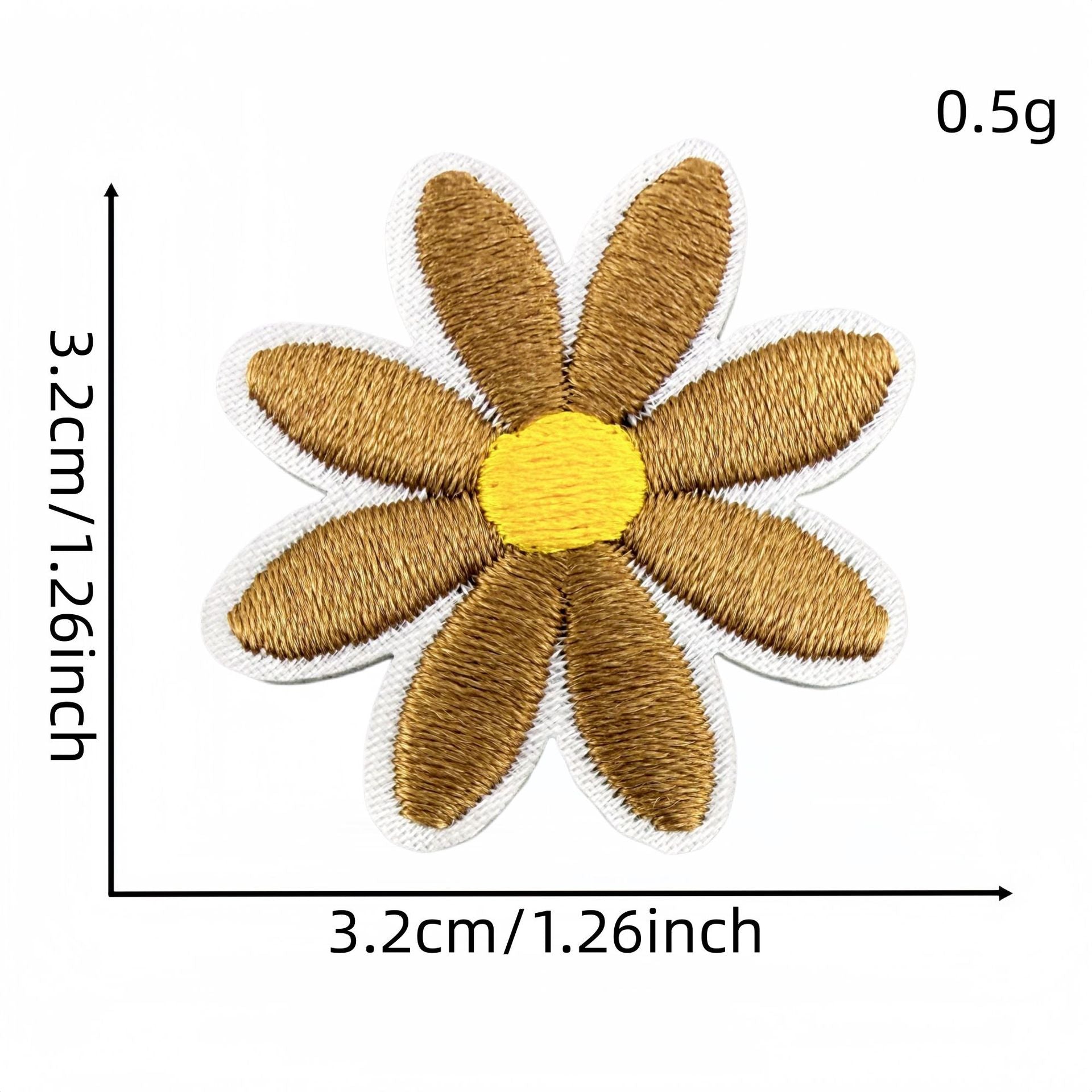 daisy flower embroidered patches multicolor floral set iron on