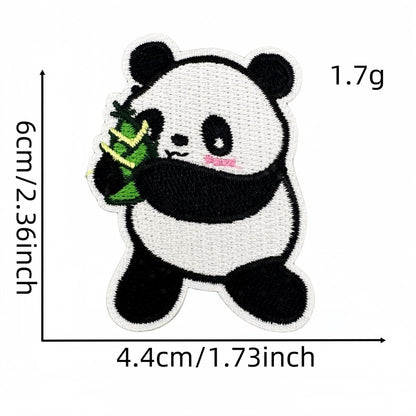 cute panda embroidered patches animal design iron on