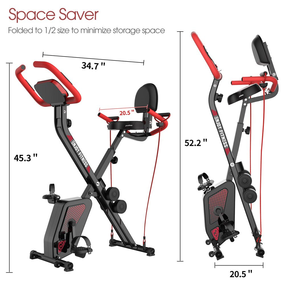 Vélo d'entraînement pliable Pooboo 3 en 1 pour la maison, supportant jusqu'à 136 kg (300 lb).