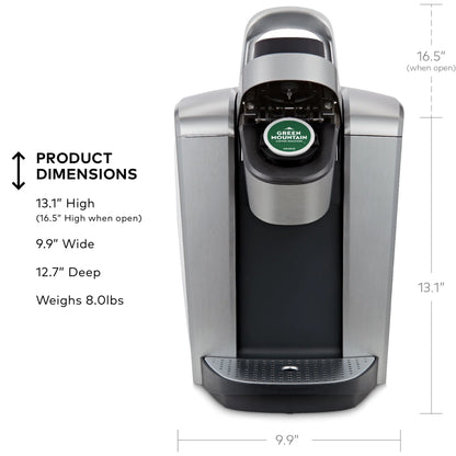 2026 Keurig K-Elite – Machine à Café à Dosettes K-Cup à Portion Unique, Finition Brossée Slate, Programmable pour Café Chaud et Glacé