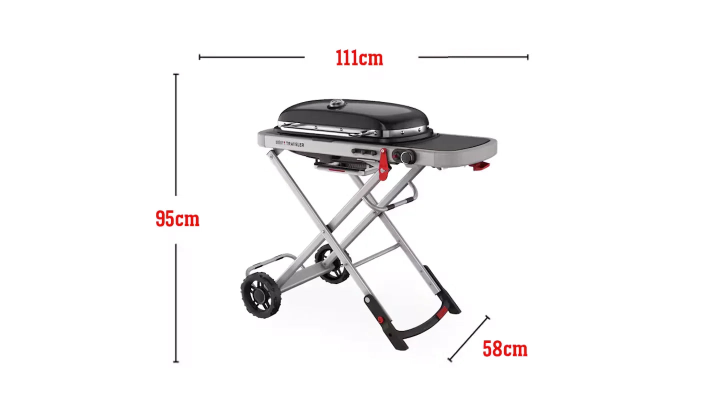 2026 Weber Traveler Barbecue à gaz pliable portable