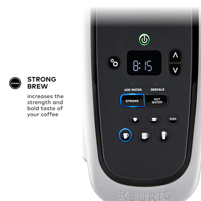 2026 Keurig K-Elite – Machine à Café à Dosettes K-Cup à Portion Unique, Finition Brossée Slate, Programmable pour Café Chaud et Glacé