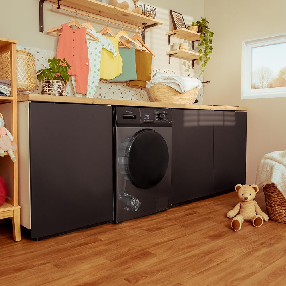 Cecotec Lave-Linge 9Kg Chargement Frontal Bolero Dresscode 9410 Inverter A. 1900W, 1400 tr/min Réglable, 16 Programmes, Faible Consommation d'Énergie, Vapeur, Stérilisation du Linge