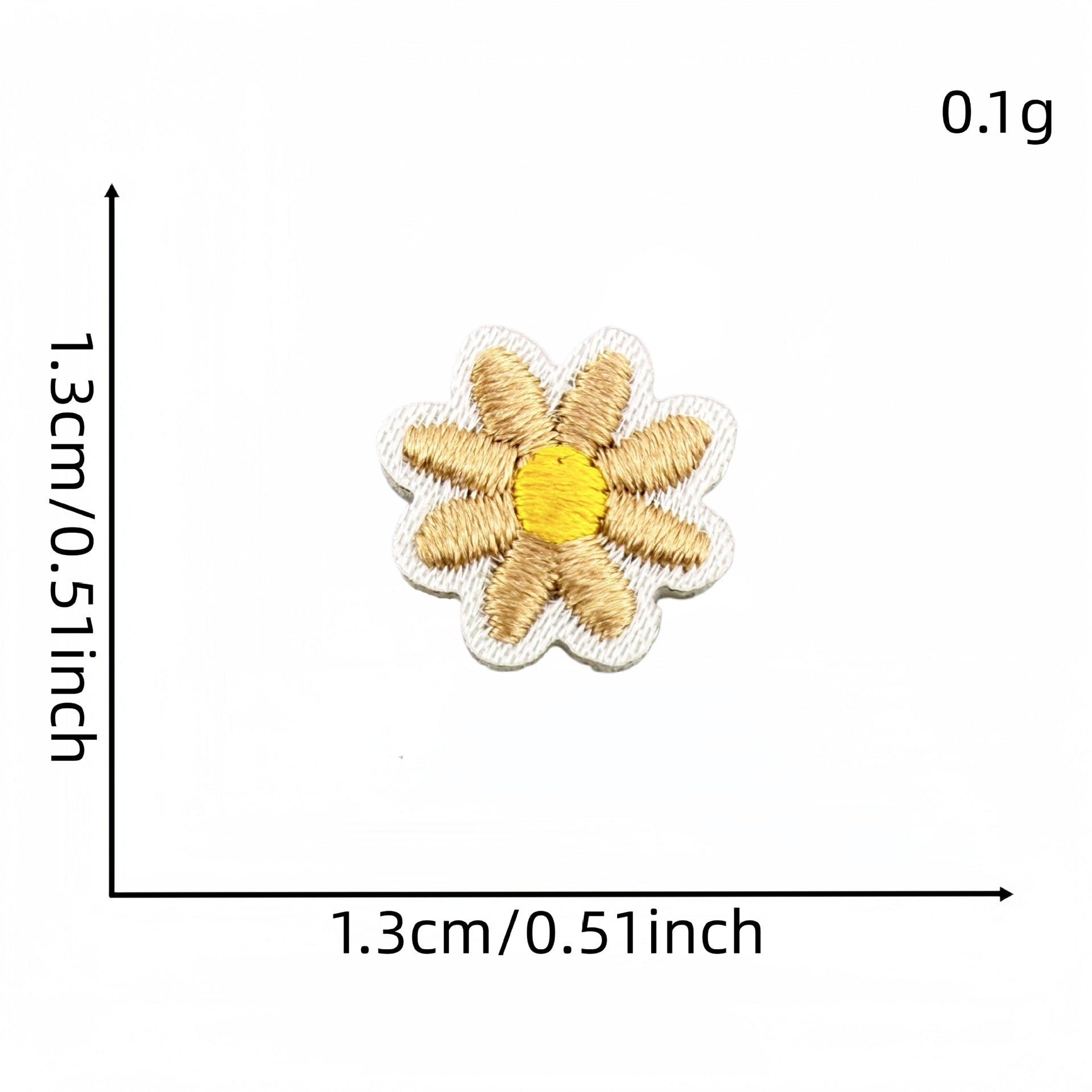 daisy flower embroidered patches multicolor floral set iron on