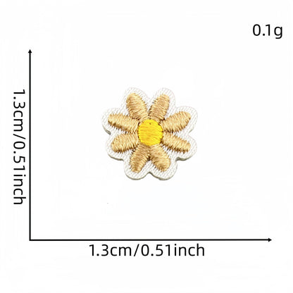 daisy flower embroidered patches multicolor floral set iron on