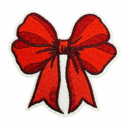 red bow embroidered patches iron on multicolor